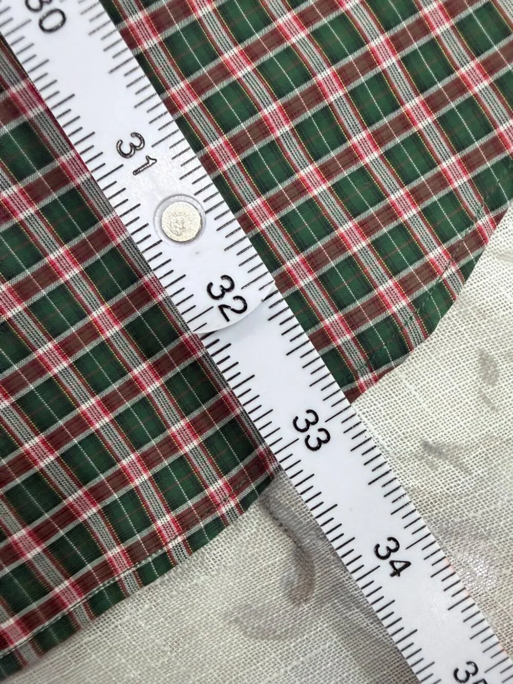 Ralph Lauren Blake XL Plaid Button Down Shirt Green Red Cotton Classic Fit